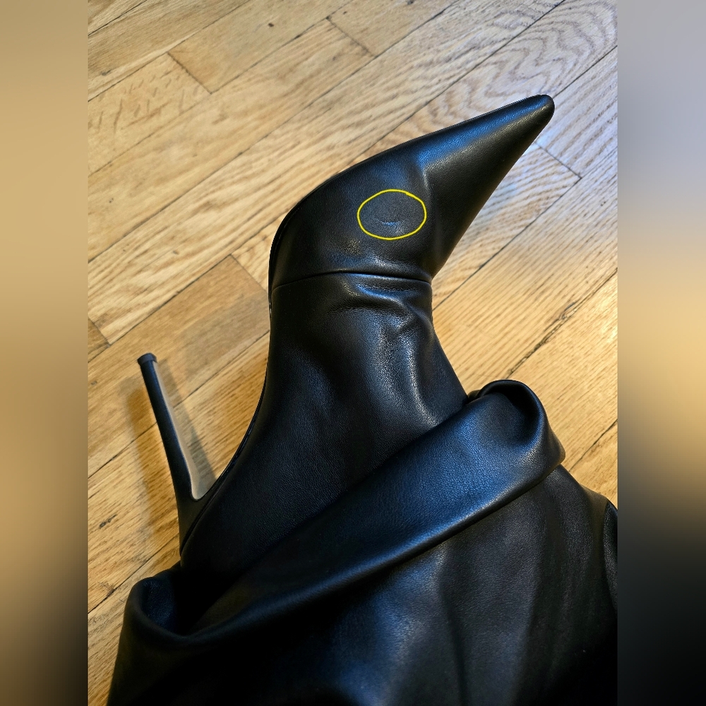 ALEXANDRE VAUTHIER Black Draped Thigh-High Boots Sz 41 (US 10/11) - Picture 11 of 16
